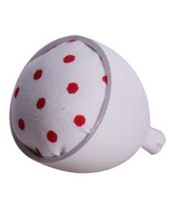 Pin Cushion (white/red)