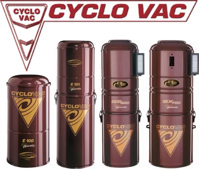 German Cyclo-vac Ducted Vacuum Cleaner Gulper Low Profile Carpet & Hard Floor 