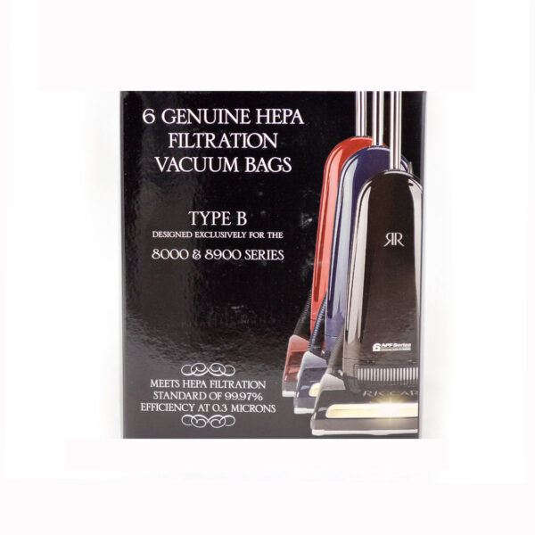 Riccar Type B Genuine HEPA Bags for 8000 & 8900 Series - 6 Pack, RBH-6