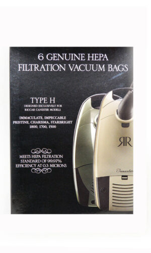 Riccar Type H Genuine HEPA Bags- 6 Pack, RHH-6