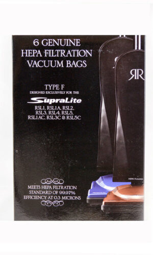 Riccar Type F Supralite Genuine HEPA Bags - 6 Pack, RFH-6