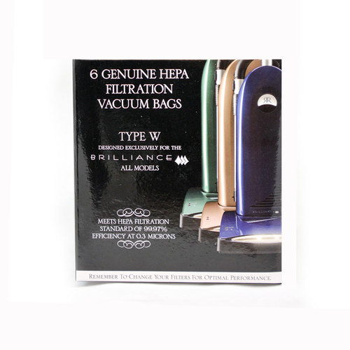 Riccar Type W Brilliance Genuine HEPA Bags 6 Pack, RWH-6