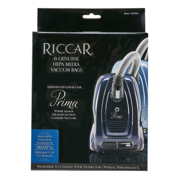 Riccar Prima HEPA Media Vacuum Bags - 6 Pack, RCH-6
