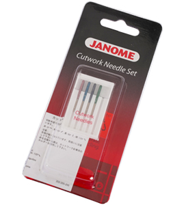 Cutwork Needles - Each Cutwork Needle is color coded to identify the cutting angle. Red - 0 degrees Blue - 45 degrees Black - 90 degrees Green - 135 degrees