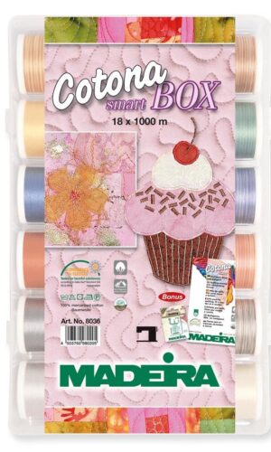 Madeira Cotona No. 50 Smartbox- 18 Spool 1100yd/1000m Spools