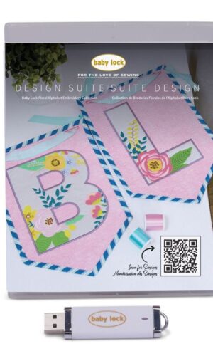 Baby Lock Design Suite Floral Alphabet Embroidery Design Collection